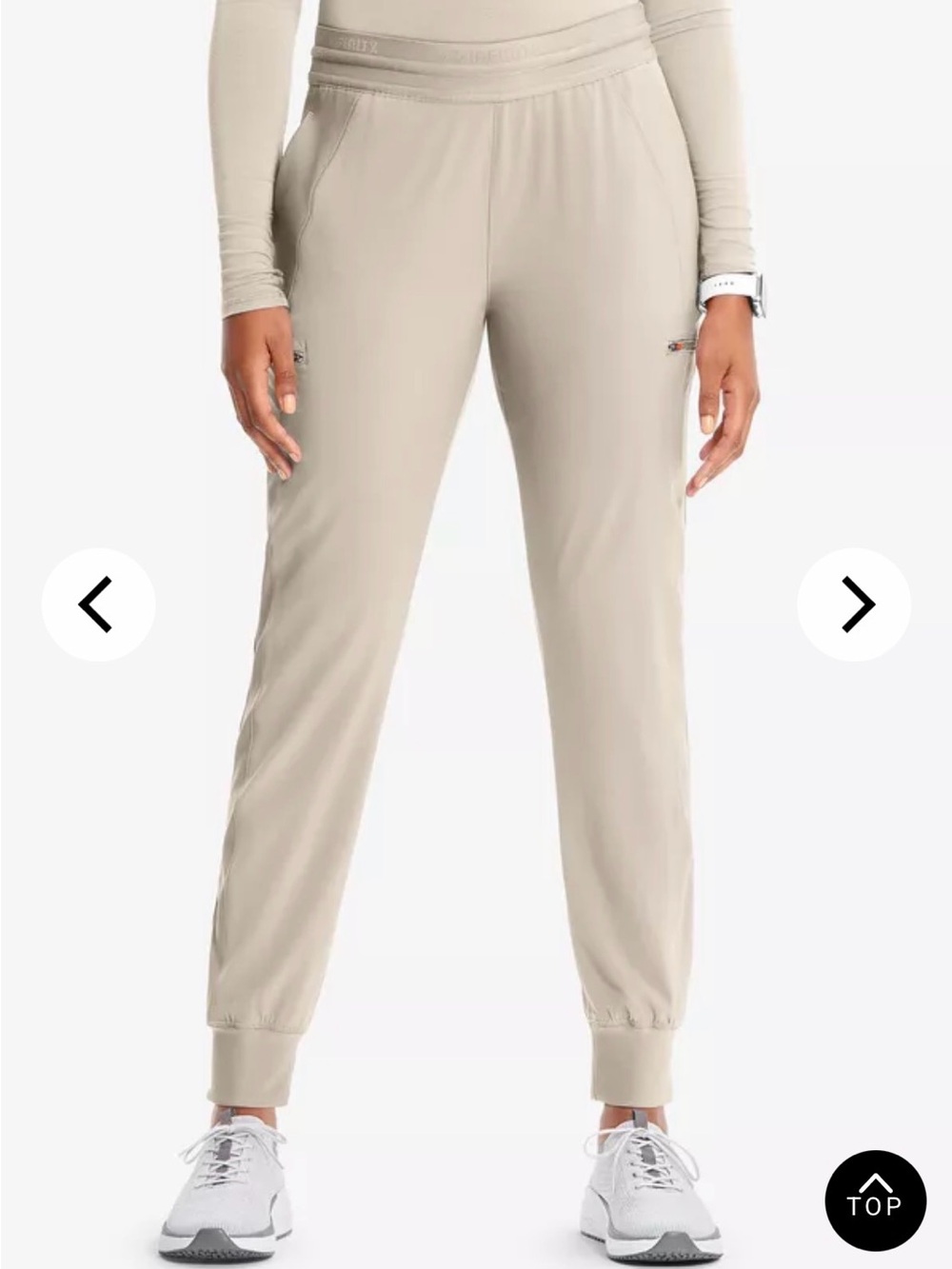 Infinity GNR8 Women's Active Scrub Top and Jogger Pants in Vapor- Large